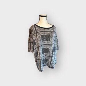 Mens WESC XXL Vintage Wash Paisley Print Tee